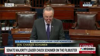 MSNBC Plays Clip Of Schumer’s Hypocrisy On Filibuster, Schumer Blames Trump