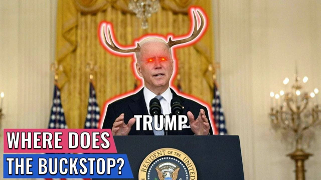 ’Buck Stops With Me’ Biden Spent 2 Minutes Blaming Trump For Afghanistan Disaster