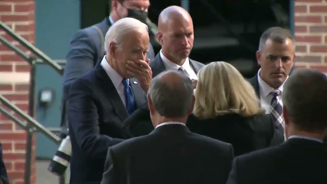 Joe Biden Forgets His Mask, Realizes It And Continues Shaking Hands