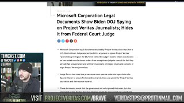 Tim Pool Calls DOJ Spying on American Journalists “Overt Corruption”