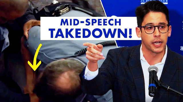 WATCH: Michael Knowles ATTACKED During Speech By CRAZED Leftist