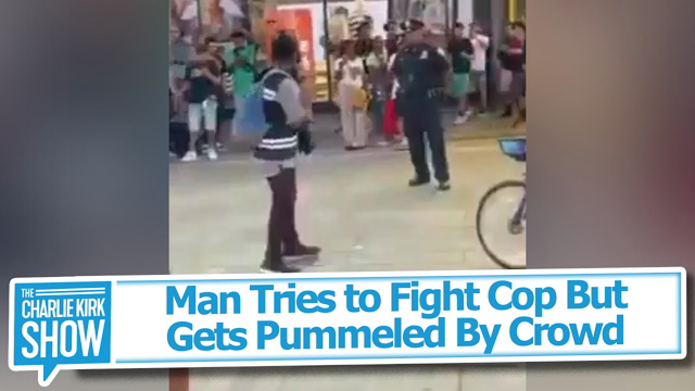 Man Tries to Fight Cop But Gets Pummeled By Crowd