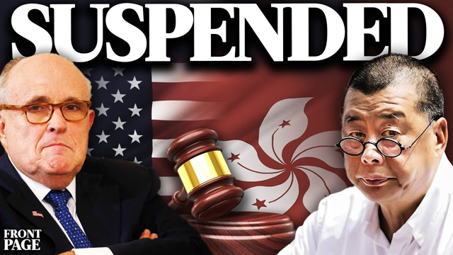 NY bans Guiliani’s law license; HK pro-democracy paper shuts down; Newsom face recall election