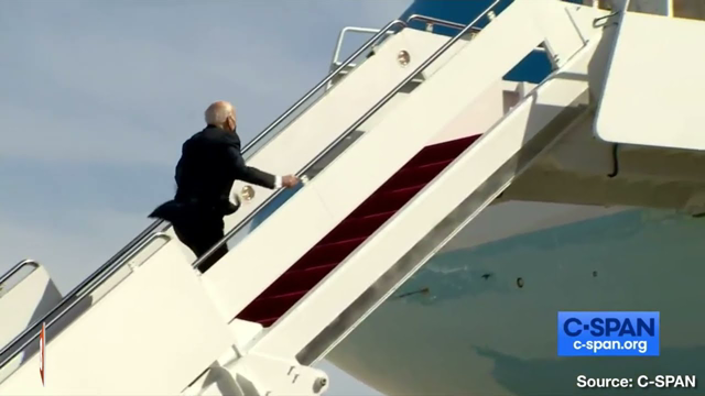 Ouch! Biden Stumbles Multiple Times Boarding Air Force One