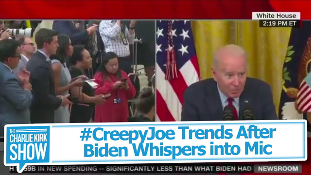 #CreepyJoe Trends After Biden Whispers into Mic