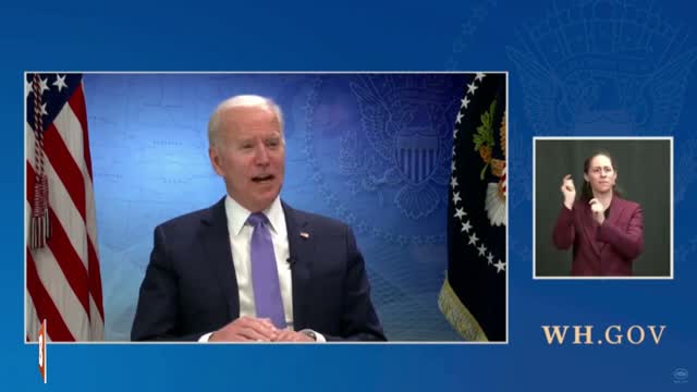 Biden Doesn't Realize He's Been Live for Over a Minute at Start of Virtual Conference with Governors