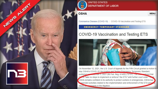 BOOM! OSHA Just Delivered DEVASTATING News to Biden Over Mandates