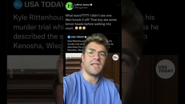 Lebron James Continues To Flop, Mocks Rittenhouse #Shorts