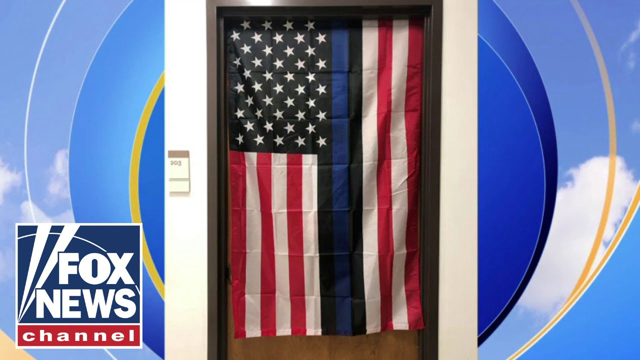 USC professor refuses to take down Blue Lives Matter flag