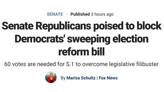 GOP Poised to CRUSH Democrat Election Takeover Bill!!!